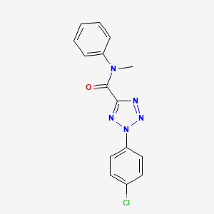 molecular formula C15H12ClN5O B2460020 2-(4-chlorophenyl)-N-methyl-N-phenyl-2H-tetrazole-5-carboxamide CAS No. 1396676-02-0