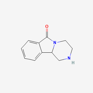 molecular formula C11H12N2O B2460030 1,2,3,4-Tetrahydropyrazino[2,1-a]isoindol-6(10bH)-one CAS No. 79016-59-4
