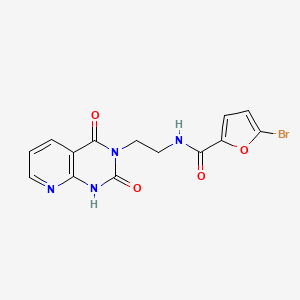 molecular formula C14H11BrN4O4 B2460032 5-bromo-N-(2-(2,4-dioxo-1,2-dihydropyrido[2,3-d]pyrimidin-3(4H)-yl)ethyl)furan-2-carboxamide CAS No. 2034321-27-0