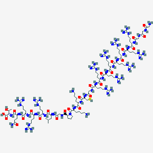 molecular formula C111H211N59O26S B2460034 H-Gly-Gly-Gly-Arg-Arg-Arg-Arg-Arg-Arg-Arg-Arg-Gly-Cys-Lys-Lys-Pro-Gly-Leu-Arg-Arg-Arg-Gln-Thr-OH CAS No. 2305815-72-7