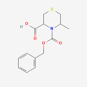 5-Methyl-4-phenylmethoxycarbonylthiomorpholine-3-carboxylic acid