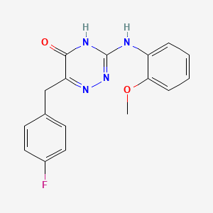 6-(4-fluorobenzyl)-3-((2-methoxyphenyl)amino)-1,2,4-triazin-5(4H)-one