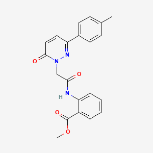 molecular formula C21H19N3O4 B2460044 2-(({[3-(4-甲基苯基)-6-氧代嘧啶-1(6H)-基]乙酰}氨基)苯甲酸甲酯 CAS No. 1291855-35-0