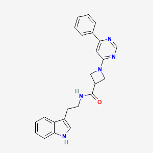 N-(2-(1H-indol-3-yl)ethyl)-1-(6-phenylpyrimidin-4-yl)azetidine-3-carboxamide