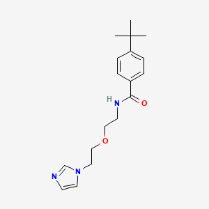 molecular formula C18H25N3O2 B2460051 N-(2-(2-(1H-imidazol-1-yl)ethoxy)ethyl)-4-(tert-butyl)benzamide CAS No. 2034225-07-3