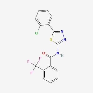 N-(5-(2-chlorophenyl)-1,3,4-thiadiazol-2-yl)-2-(trifluoromethyl)benzamide