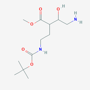 Methyl 4-amino-3-hydroxy-2-[2-[(2-methylpropan-2-yl)oxycarbonylamino]ethyl]butanoate