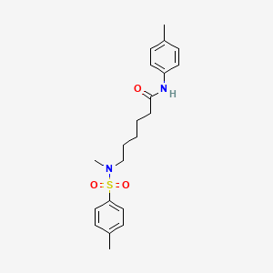 molecular formula C21H28N2O3S B2460059 6-(N,4-dimethylphenylsulfonamido)-N-(p-tolyl)hexanamide CAS No. 1021065-27-9