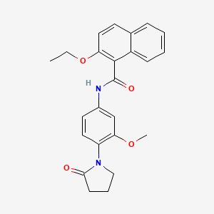2-ethoxy-N-[3-methoxy-4-(2-oxopyrrolidin-1-yl)phenyl]naphthalene-1-carboxamide