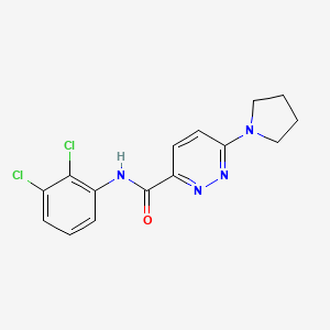 molecular formula C15H14Cl2N4O B2460062 N-(2,3-dichlorophenyl)-6-(pyrrolidin-1-yl)pyridazine-3-carboxamide CAS No. 1396675-07-2