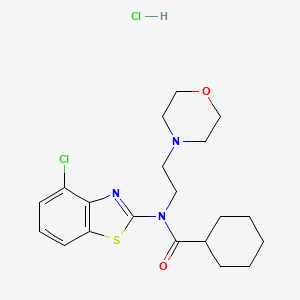 N-(4-chlorobenzo[d]thiazol-2-yl)-N-(2-morpholinoethyl)cyclohexanecarboxamide hydrochloride