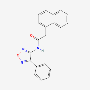 molecular formula C20H15N3O2 B2460073 2-(萘-1-基)-N-(4-苯基-1,2,5-恶二唑-3-基)乙酰胺 CAS No. 866248-34-2