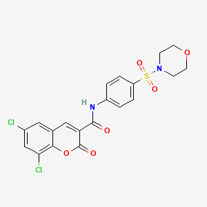 B2460086 6,8-dichloro-N-(4-(morpholinosulfonyl)phenyl)-2-oxo-2H-chromene-3-carboxamide CAS No. 923112-95-2