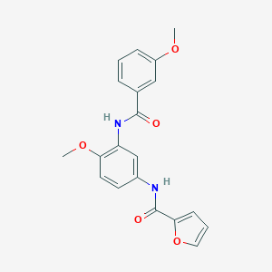 molecular formula C20H18N2O5 B246010 N-{4-methoxy-3-[(3-methoxybenzoyl)amino]phenyl}-2-furamide 