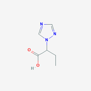 molecular formula C6H9N3O2 B2460101 2-(1H-1,2,4-triazol-1-yl)butanoic acid CAS No. 1157990-31-2