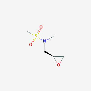 molecular formula C5H11NO3S B2460104 N-methyl-N-{[(2S)-oxiran-2-yl]methyl}methanesulfonamide CAS No. 866777-98-2