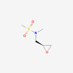 molecular formula C5H11NO3S B2460104 N-メチル-N-{[(2S)-オキシラン-2-イル]メチル}メタンスルホンアミド CAS No. 866777-98-2