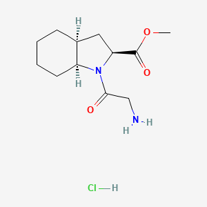 Methyl (2S,3aS,7aS)-1-(2-aminoacetyl)-2,3,3a,4,5,6,7,7a-octahydroindole-2-carboxylate;hydrochloride