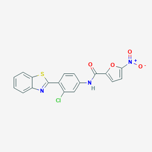 molecular formula C18H10ClN3O4S B246011 N-[4-(1,3-benzothiazol-2-yl)-3-chlorophenyl]-5-nitro-2-furamide 