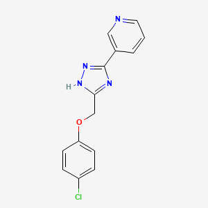 molecular formula C14H11ClN4O B2460117 3-[5-[(4-chlorophenoxy)methyl]-1H-1,2,4-triazol-3-yl]pyridine CAS No. 620935-11-7