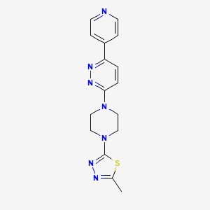 2-Methyl-5-[4-(6-pyridin-4-ylpyridazin-3-yl)piperazin-1-yl]-1,3,4-thiadiazole