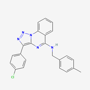3-(4-chlorophenyl)-N-[(4-methylphenyl)methyl]triazolo[1,5-a]quinazolin-5-amine