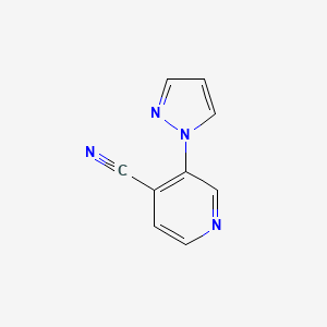 molecular formula C9H6N4 B2460126 3-(1H-Pyrazol-1-YL)pyridine-4-carbonitrile CAS No. 1542682-85-8