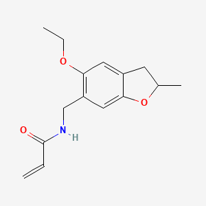 molecular formula C15H19NO3 B2460131 N-[(5-Ethoxy-2-methyl-2,3-dihydro-1-benzofuran-6-yl)methyl]prop-2-enamide CAS No. 2411270-57-8
