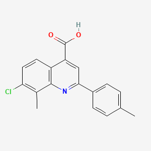 7-Chloro-8-methyl-2-(4-methylphenyl)quinoline-4-carboxylic acid