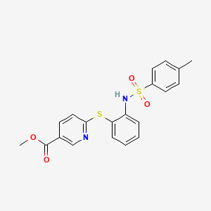 Methyl 6-[(2-{[(4-methylphenyl)sulfonyl]amino}phenyl)sulfanyl]nicotinate