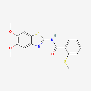 N-(5,6-dimethoxybenzo[d]thiazol-2-yl)-2-(methylthio)benzamide