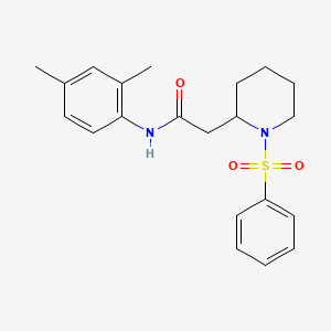 molecular formula C21H26N2O3S B2460176 2-[1-(苯磺酰基)哌啶-2-基]-N-(2,4-二甲基苯基)乙酰胺 CAS No. 1021041-04-2