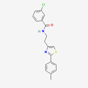 3-chloro-N-{2-[2-(4-methylphenyl)-1,3-thiazol-4-yl]ethyl}benzamide
