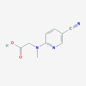 molecular formula C9H9N3O2 B2460184 2-[(5-Cyanopyridin-2-yl)(methyl)amino]acetic acid CAS No. 953890-89-6