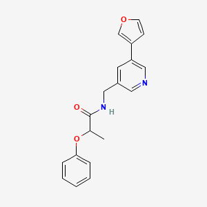 N-((5-(furan-3-yl)pyridin-3-yl)methyl)-2-phenoxypropanamide