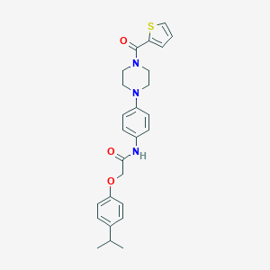 molecular formula C26H29N3O3S B246019 2-(4-isopropylphenoxy)-N-{4-[4-(2-thienylcarbonyl)-1-piperazinyl]phenyl}acetamide 