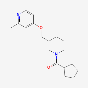 Cyclopentyl-[3-[(2-methylpyridin-4-yl)oxymethyl]piperidin-1-yl]methanone