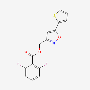 (5-(Thiophen-2-yl)isoxazol-3-yl)methyl 2,6-difluorobenzoate