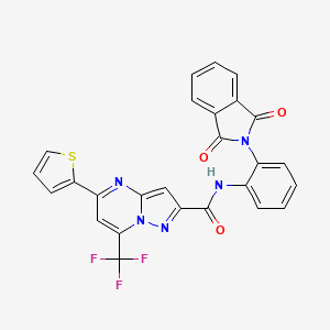 N-(2-(1,3-dioxoisoindolin-2-yl)phenyl)-5-(thiophen-2-yl)-7-(trifluoromethyl)pyrazolo[1,5-a]pyrimidine-2-carboxamide