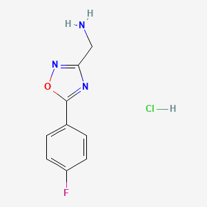 [5-(4-Fluorophenyl)-1,2,4-oxadiazol-3-yl]methanamine hydrochloride