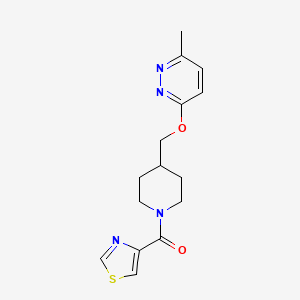 [4-[(6-Methylpyridazin-3-yl)oxymethyl]piperidin-1-yl]-(1,3-thiazol-4-yl)methanone
