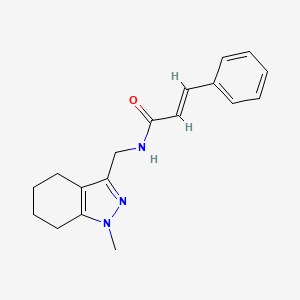 molecular formula C18H21N3O B2460212 N-((1-methyl-4,5,6,7-tetrahydro-1H-indazol-3-yl)methyl)cinnamamide CAS No. 1448139-69-2