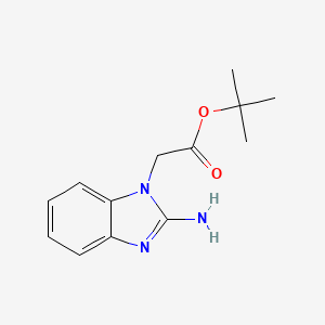 molecular formula C13H17N3O2 B2460213 Tert-butyl 2-(2-aminobenzimidazol-1-yl)acetate CAS No. 2411283-50-4