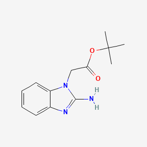 molecular formula C13H17N3O2 B2460213 叔丁基-2-(2-氨基苯并咪唑-1-基)乙酸酯 CAS No. 2411283-50-4