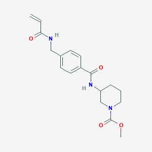 Methyl 3-[[4-[(prop-2-enoylamino)methyl]benzoyl]amino]piperidine-1-carboxylate