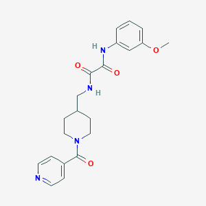 molecular formula C21H24N4O4 B2460218 N1-((1-异烟酰基哌啶-4-基)甲基)-N2-(3-甲氧基苯基)草酰胺 CAS No. 1396887-64-1