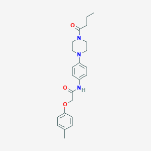 molecular formula C23H29N3O3 B246022 N-[4-(4-butanoylpiperazin-1-yl)phenyl]-2-(4-methylphenoxy)acetamide 
