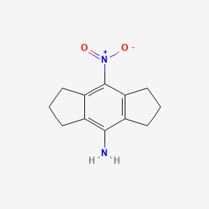 molecular formula C12H14N2O2 B2460221 8-Nitro-1,2,3,5,6,7-hexahydro-s-indacen-4-amine CAS No. 93623-56-4