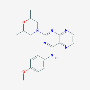 molecular formula C19H22N6O2 B2460225 2-(2,6-dimethylmorpholin-4-yl)-N-(4-methoxyphenyl)pteridin-4-amine CAS No. 946348-54-5