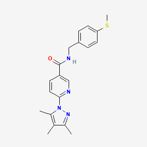 N-(4-(methylthio)benzyl)-6-(3,4,5-trimethyl-1H-pyrazol-1-yl)nicotinamide